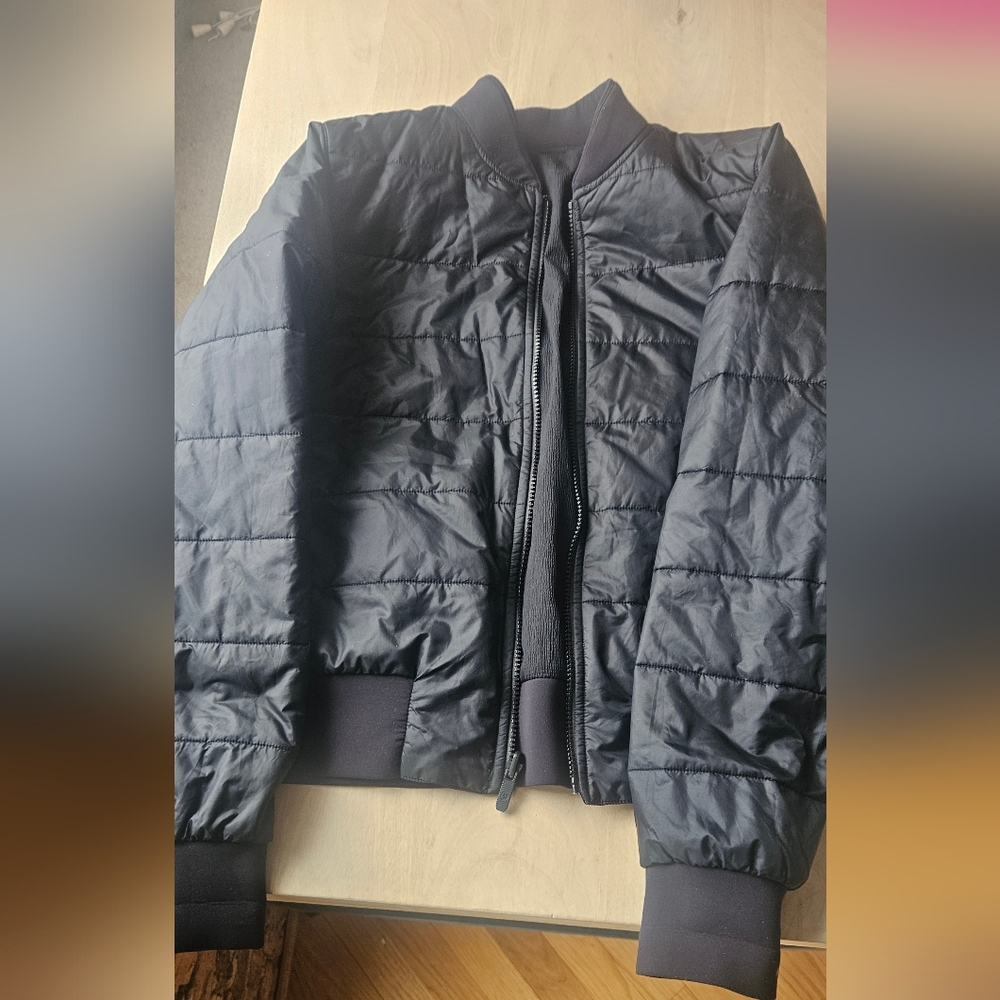 Lululemon Black Reversible Bomber Jacket